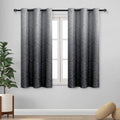 DWCN Ombre Blackout Curtains - Elegant Damask Thermal Insulation