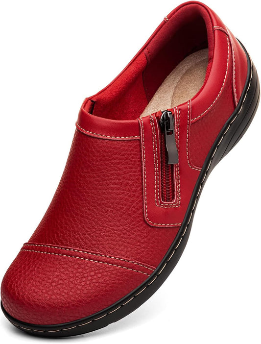 Women's Comfortable Lightweight Leather Loafers for Everyday Wear