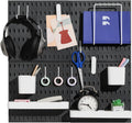 Black Pegboard Combination Kit for Wall Organization - Modular Peg