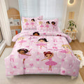 Twin Bedding Set for Girls with Cute Ballerina Design and Comfort