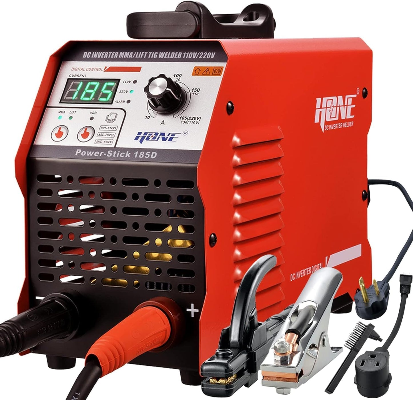 HONE ARC Welder 185Amp 110V/220V Stick Welder with Lift TIG