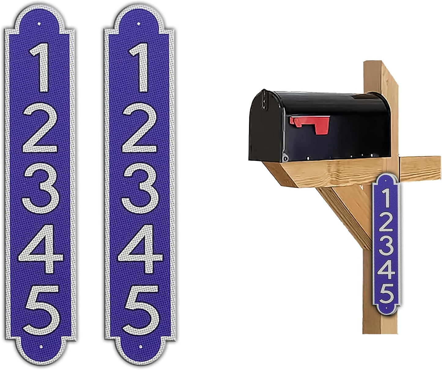Custom Reflective Mailbox Number Plaque for Outdoor Use