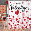 Romantic Love Heart Shower Curtain, Waterproof Fabric, Machine Washable