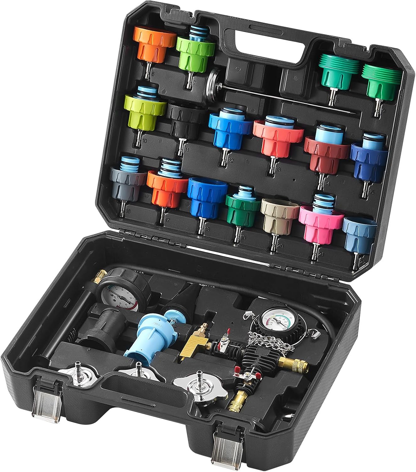 VEVOR 28 pcs Universal Radiator Pressure Tester Kit for Cars