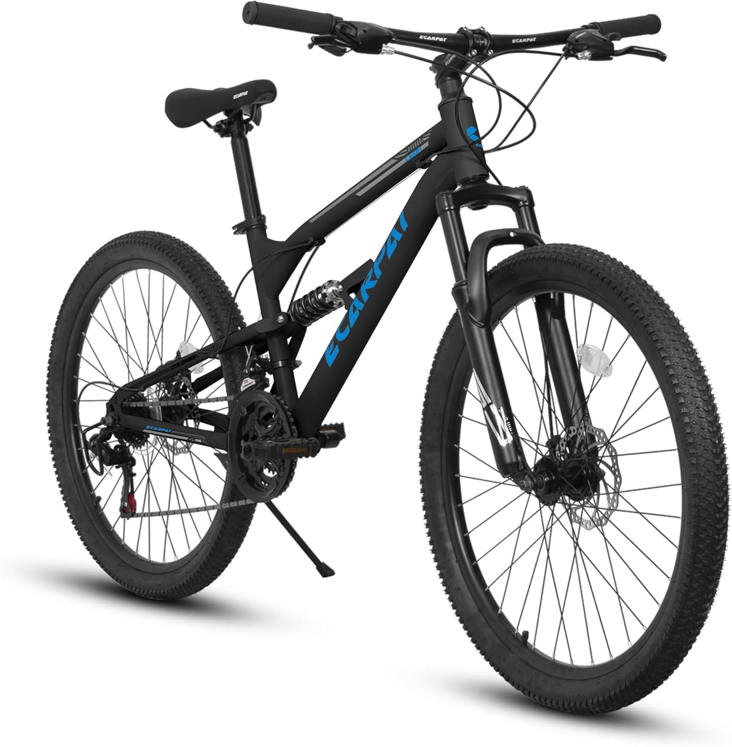 Ecarpat 24 Inch Full Suspension Mountain Bike for Teens