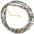 Gempires Multi Layered Beaded Necklace 18in Choker - Dainty Gold