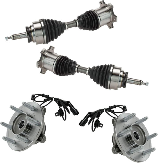 TRQ Front Drivetrain Kit CV Axle Shaft Assembly for Ford