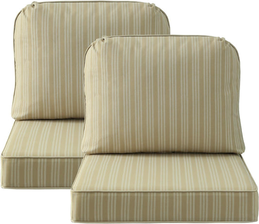 Outdoor Cushions for Patio Furniture Set of 2, Water Repellent