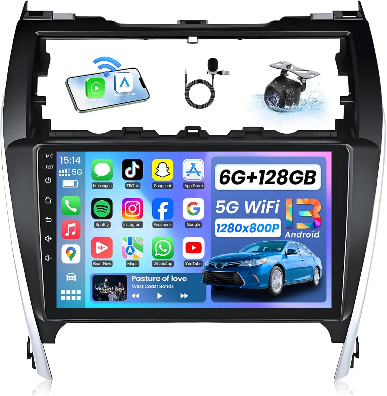 6G RAM 128G ROM Car Radio for Toyota Camry 2012-2014 Models