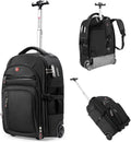 Rolling Backpack with Wheels and USB Type-C Charging - Travel Ready