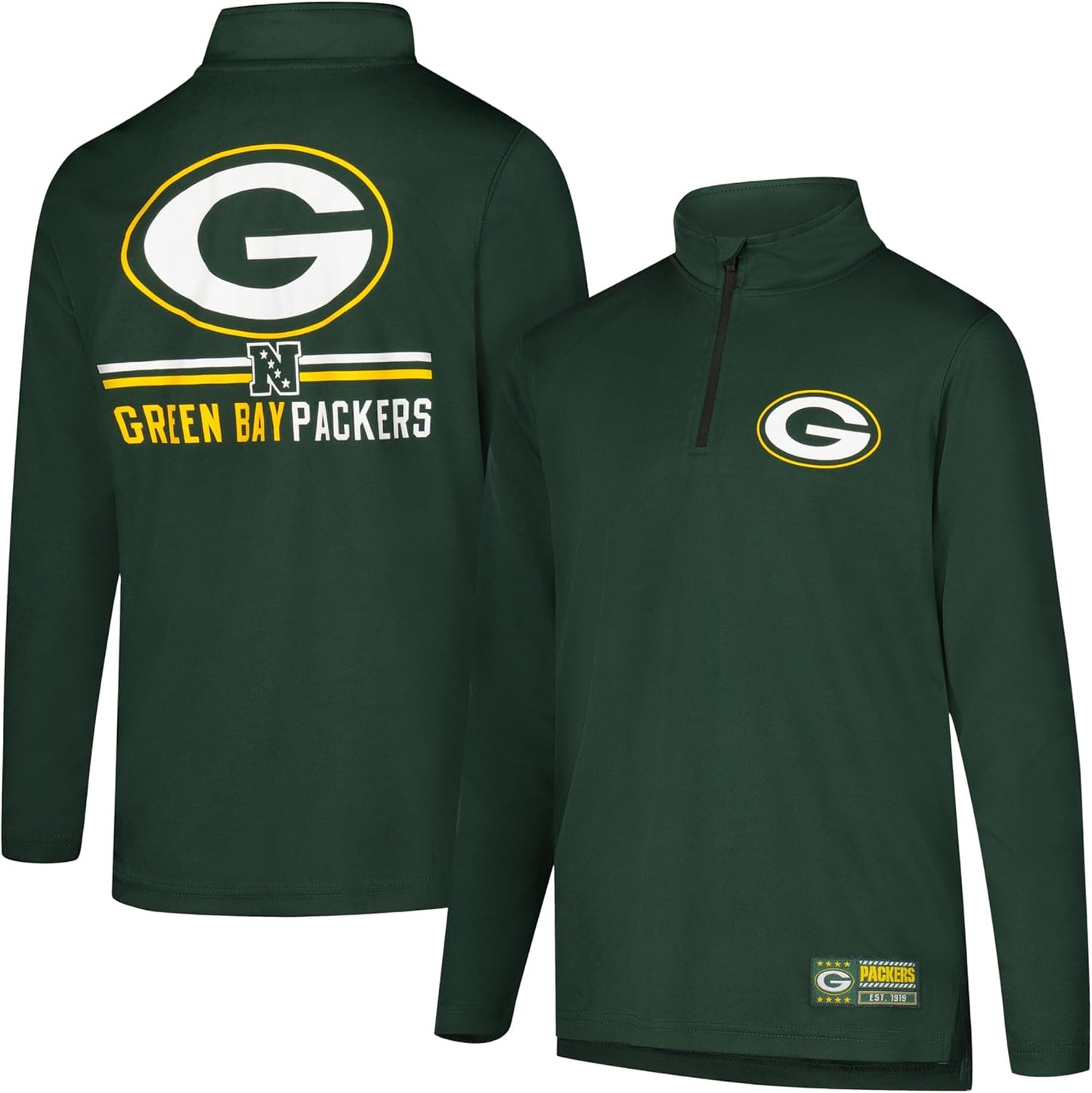Ultra Game Youth NFL Official Super Soft Quarter Zip T-Shirt