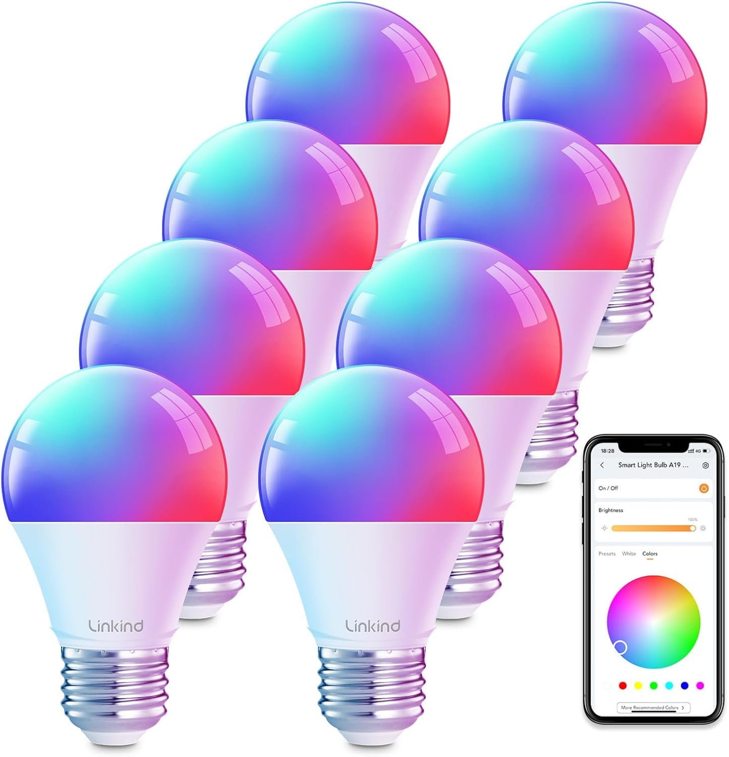 Linkind WiFi Smart Light Bulbs for Voice Control and Mood Lighting