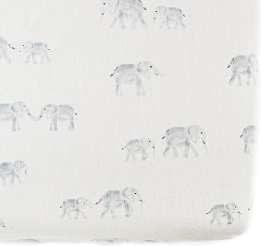 Pehr Crib Sheet Follow Me Elephant for Cozy Baby Sleep