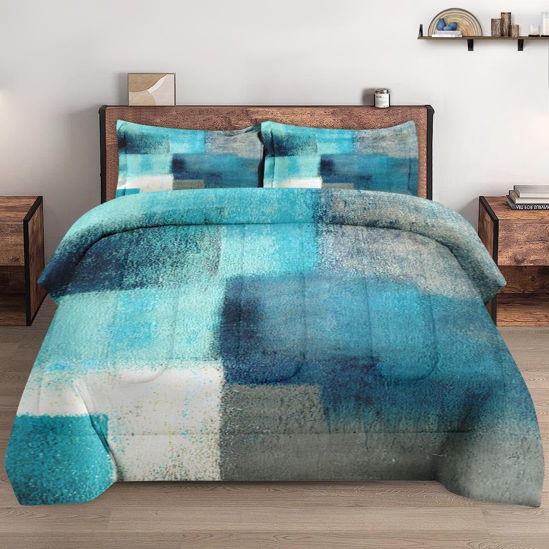 King Size Comforter Set with 2 Pillowcases for Cozy Sleep