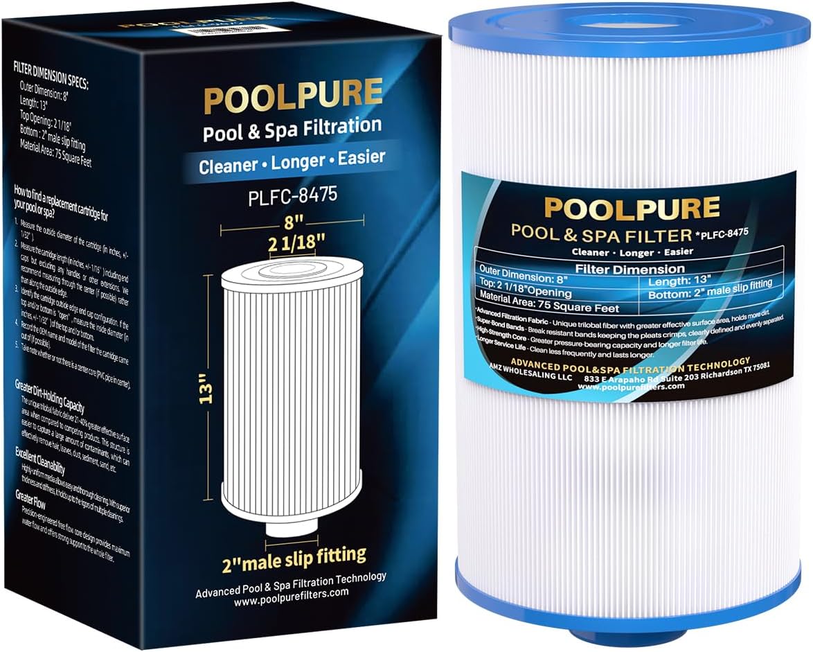 POOLPURE C-8475 Spa Filter for Clean Water and Easy Maintenance