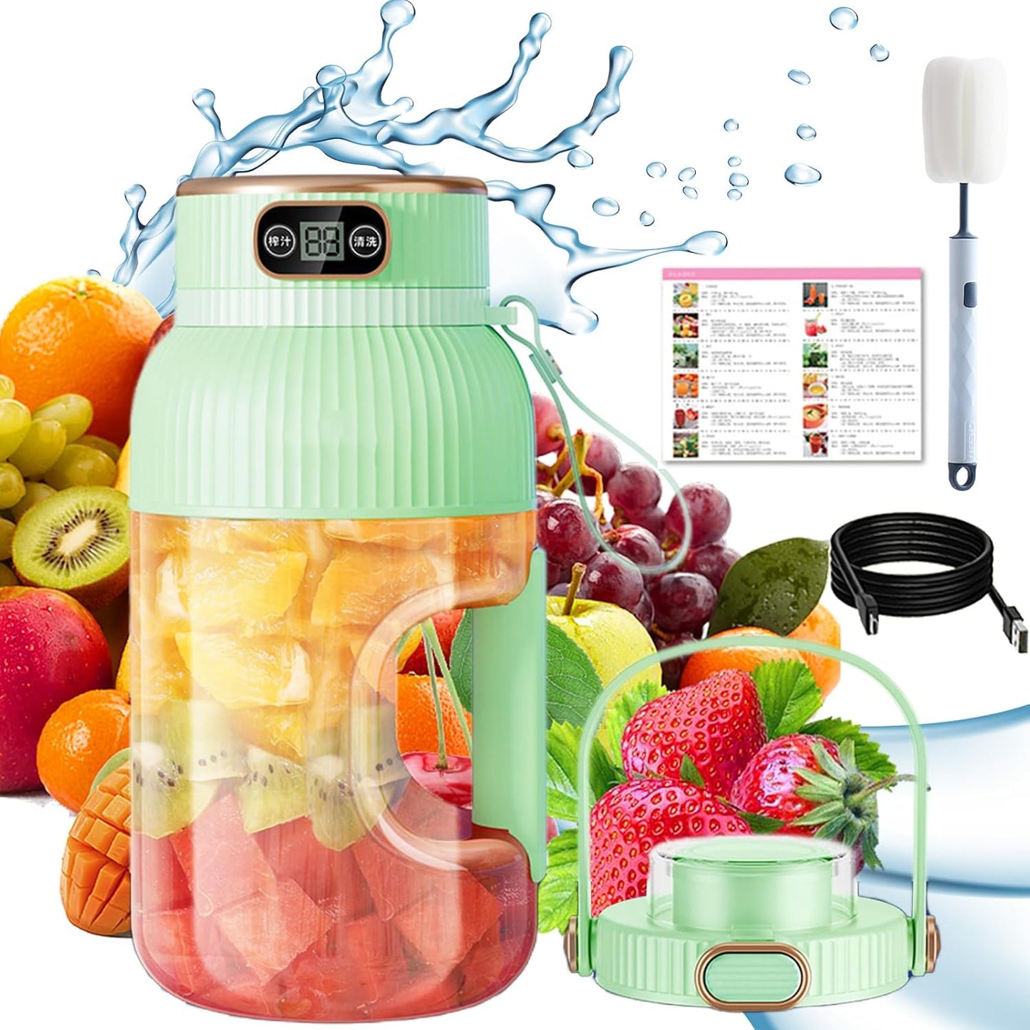 10-Blade Self-Cleaning Portable Juicer Cup