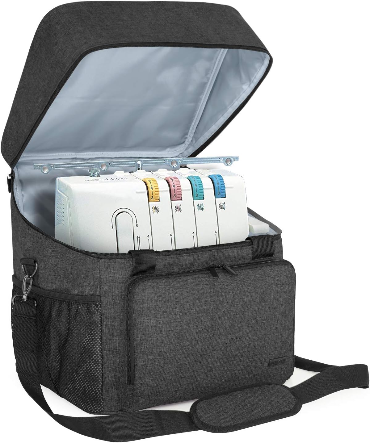 LUXJA Serger Case for Standard Overlock Machines with Storage