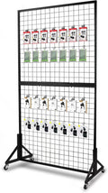 3ftx 6ft Two-Double Gridwall Panel Display Rack - Sturdy T-Base
