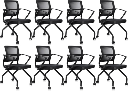 CLATINA Stackable Foldable Lumbar Office Chair