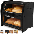 Arise Stylish Bamboo Bread Box for Kitchen Countertop - Extra Large