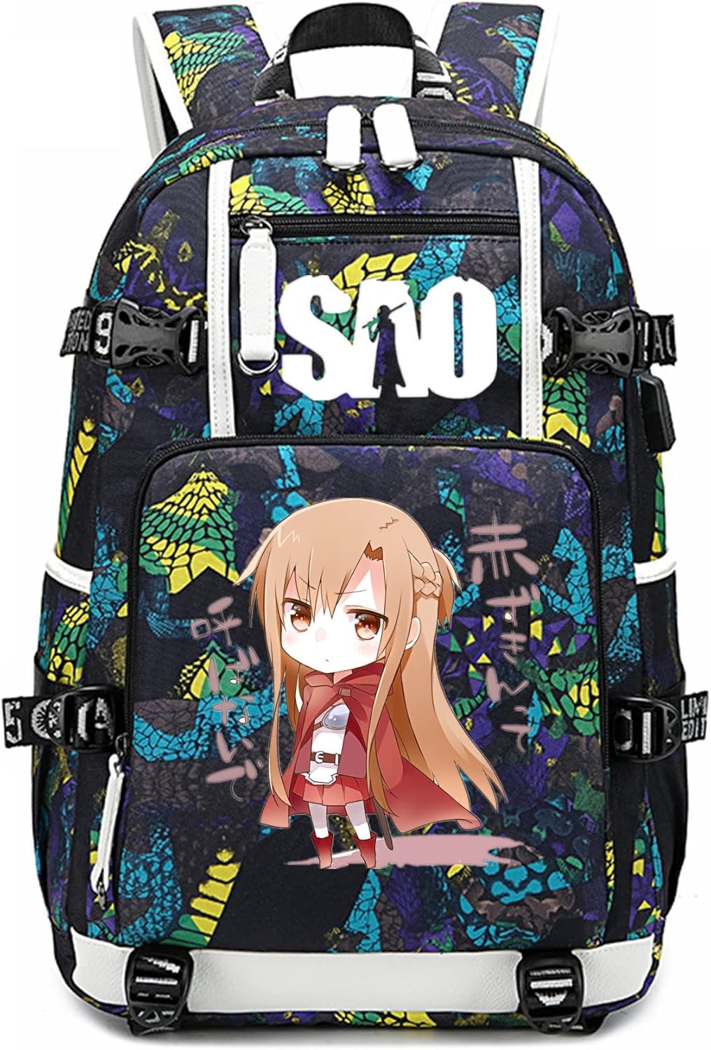 ISaikoy Anime Sword Art Online Backpack for School and Travel