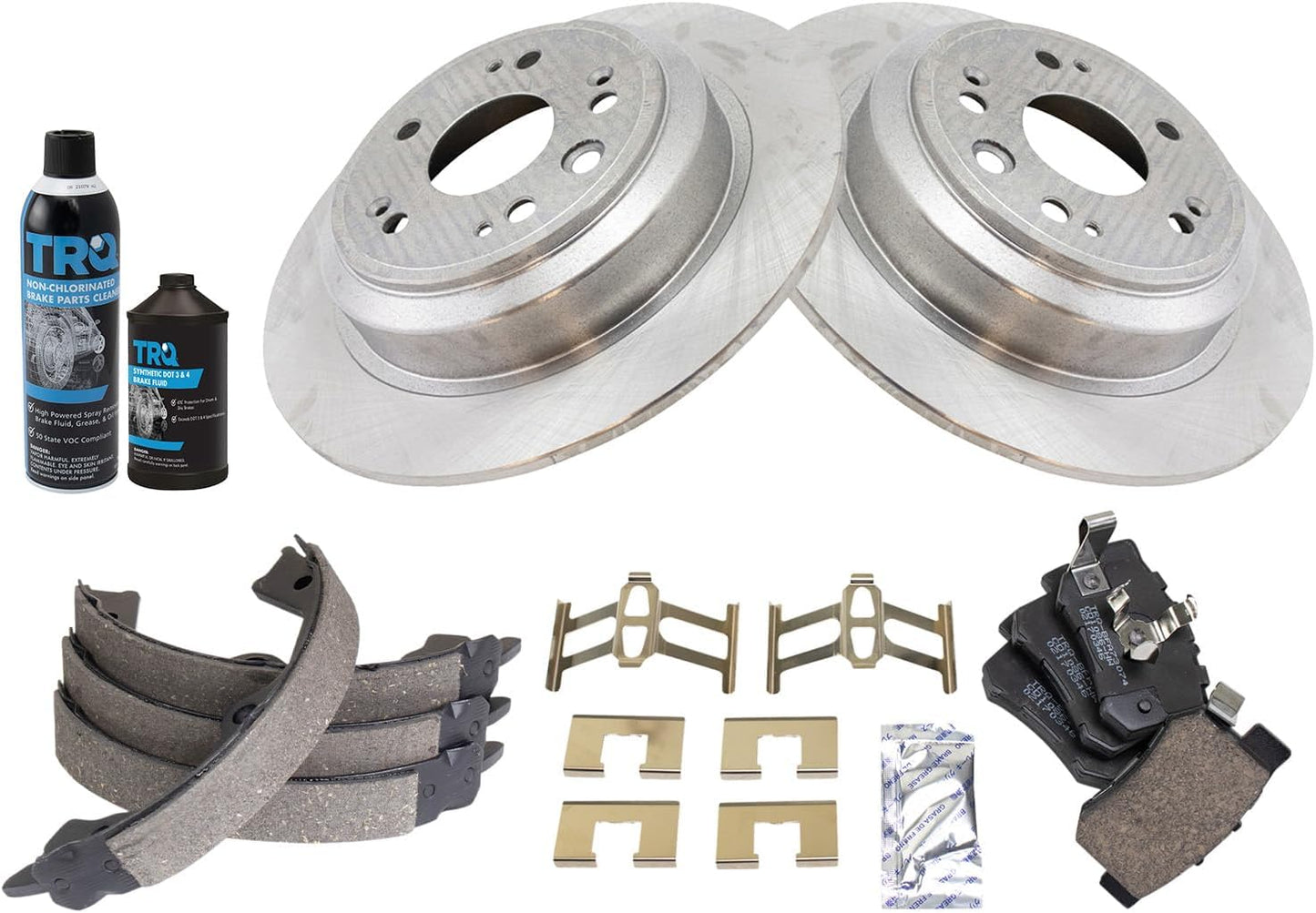 TRQ Rear Brake Pad & Rotor Kit for 2010-2015 Honda Accord