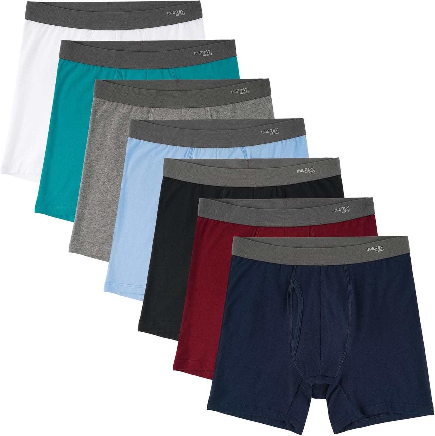 Comfortable Men's Cotton Underwear 7-Pack Colorful Boxer Briefs