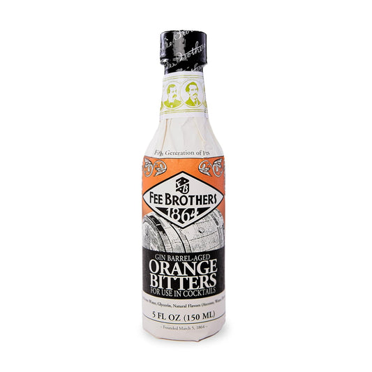 Fee Brothers Gin Barrel-Aged Orange Bitters - Intense Flavor, Gluten-Free, Vegan, 5 oz