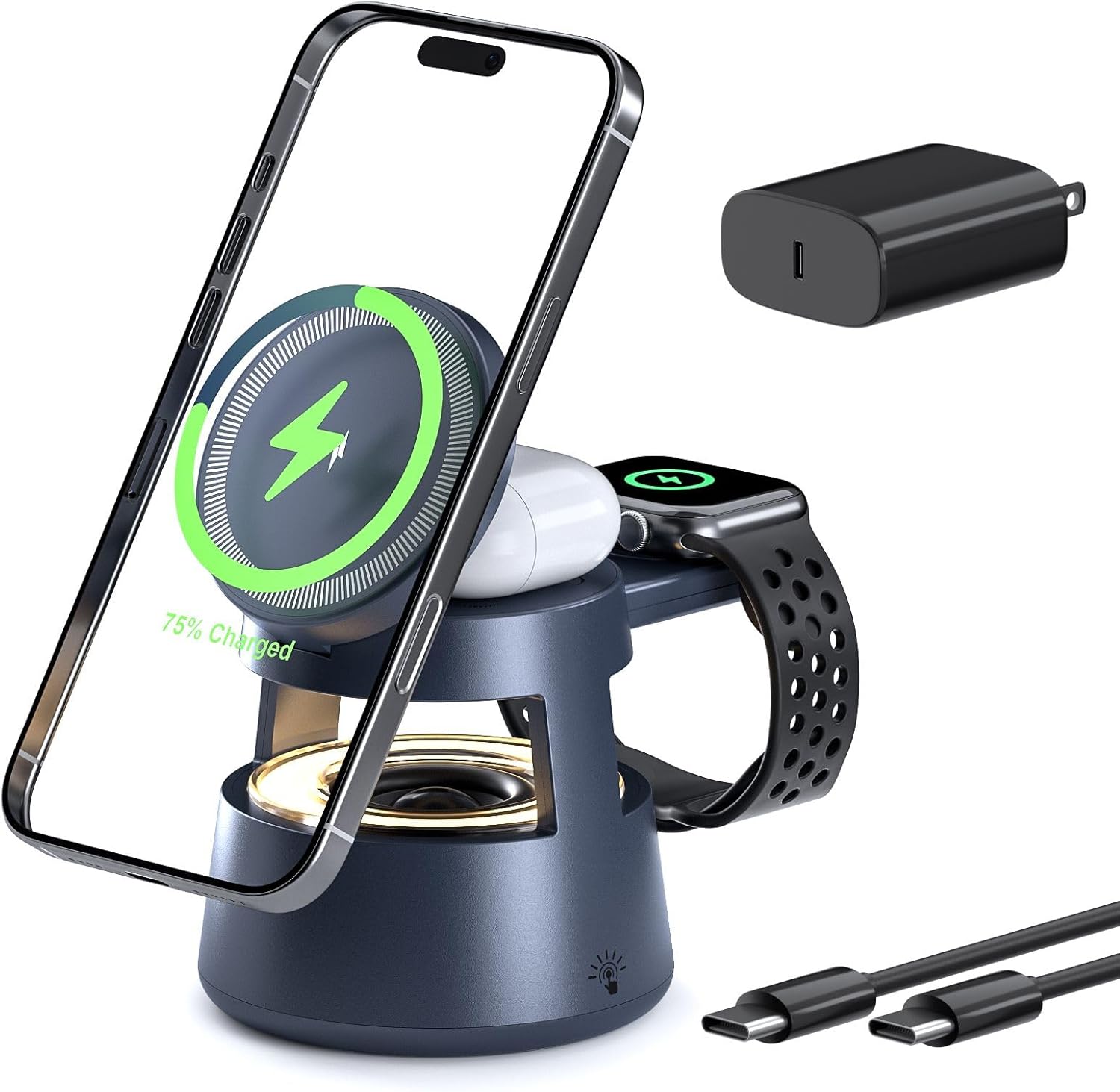 3-in-1 MagSafe Charger Stand with Light & Speaker