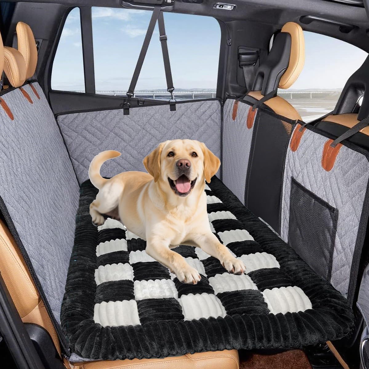 Dog Car Bed Mat for Backseat Extender - Non-Slip Travel Blanket