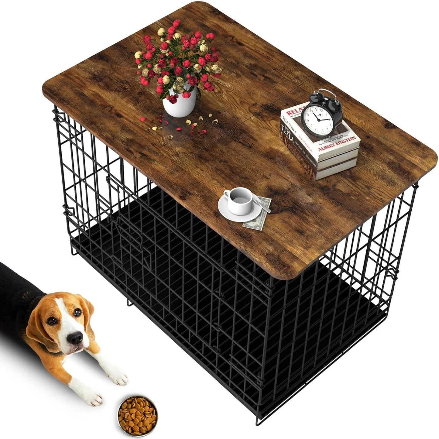 Dog Crate Topper Wood Countertop for 36 Inch Dog Cage