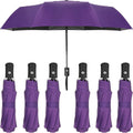 Jexine 6 Pcs Travel Compact Umbrella Automatic Open Close - Portable