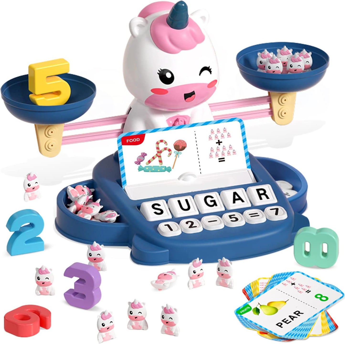 Unicorns Kindergarten Learning Activities for Math and Letters