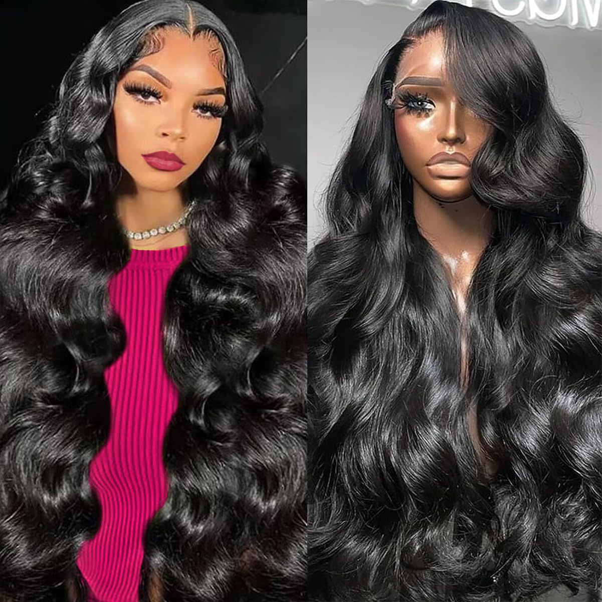 34 Inch Body Wave Lace Front Wigs for Black Women - 220% Density