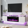 70 White Fireplace TV Stand: Modern Electric Entertainment Center