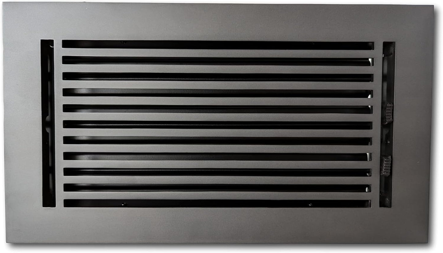 Madelyn Carter 6 x 12 Cast Aluminum Linear Vent Cover - Gray