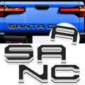 Double Layer Silver Edge Black Faced Tailgate Letters for 2022-2025