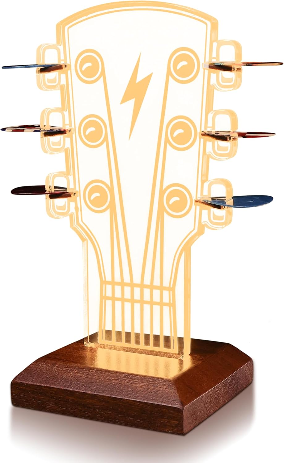 Illuminate Your Picks: Guitar Headstock Pick Holder