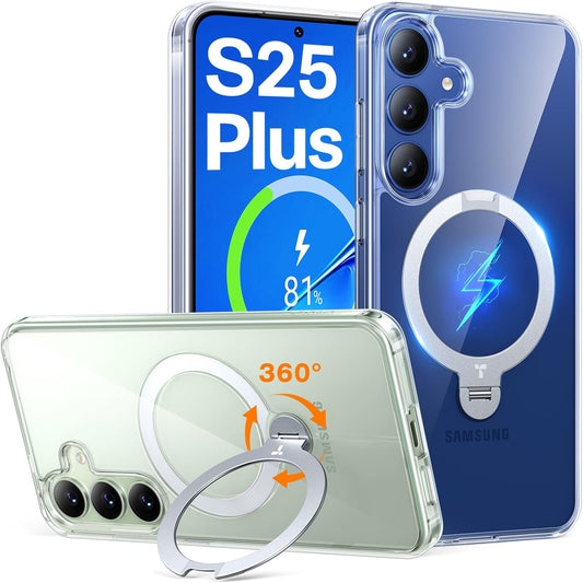 TORRAS 360Spin Magnetic Stand for Samsung Galaxy S25 Plus Case