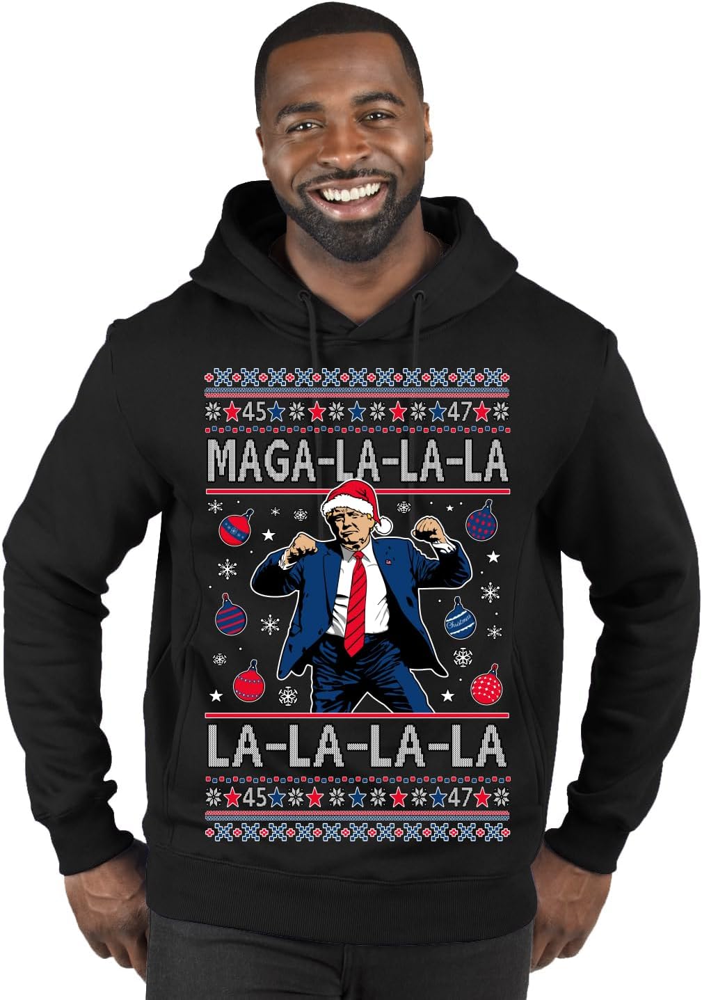 Maga Christmas Sweater: Trump Carol Premium Hoodie