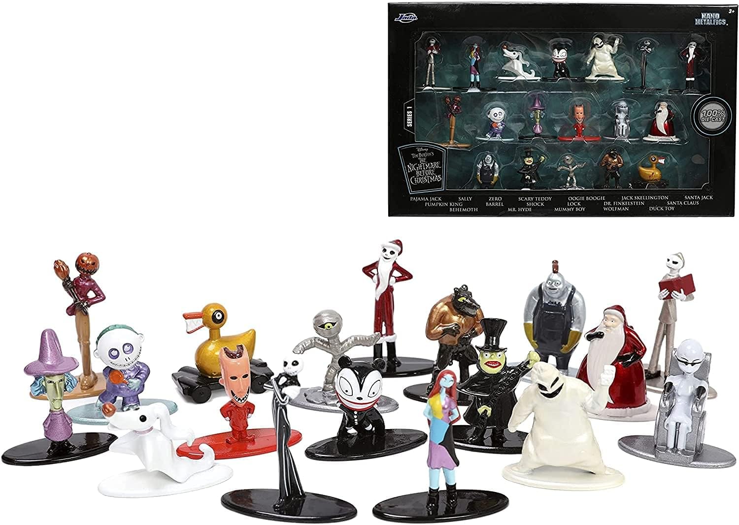 Nano Metalfigs 18 PK: Disney Nightmare Before Christmas - Collectible Black Set