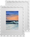 Set of 2 Wavy 8x10 Picture Frames with Mat for 5x7 Photos
