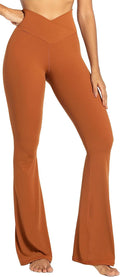 Flare Leggings for Women - Sunzel Crossover Yoga Pants with Tummy