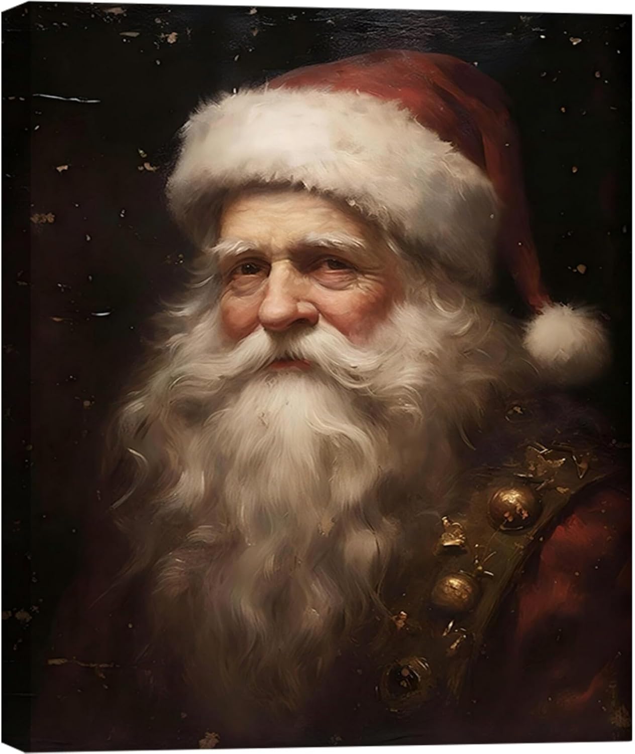 Victorian Santa Claus Portrait Christmas Art for Home Decor