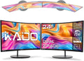 Kado Dual Monitor Setup - 2-Pack 24in Curved 75Hz Monitors