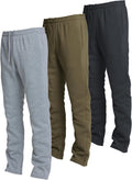 Ultra Performance 3 Pack Mens Open Bottom Sweatpants with Pockets day