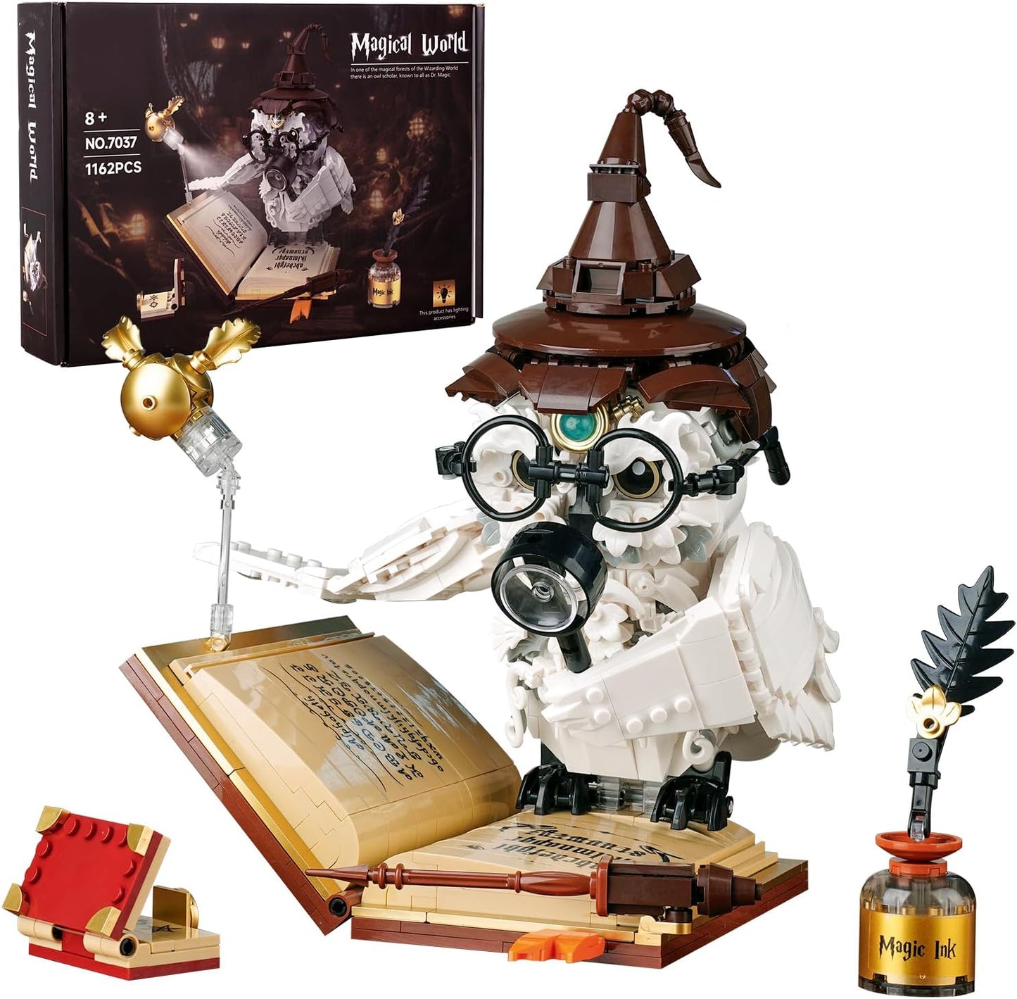 Ideas Magic World Owl Building Set for Enchanting Wizardry Fun