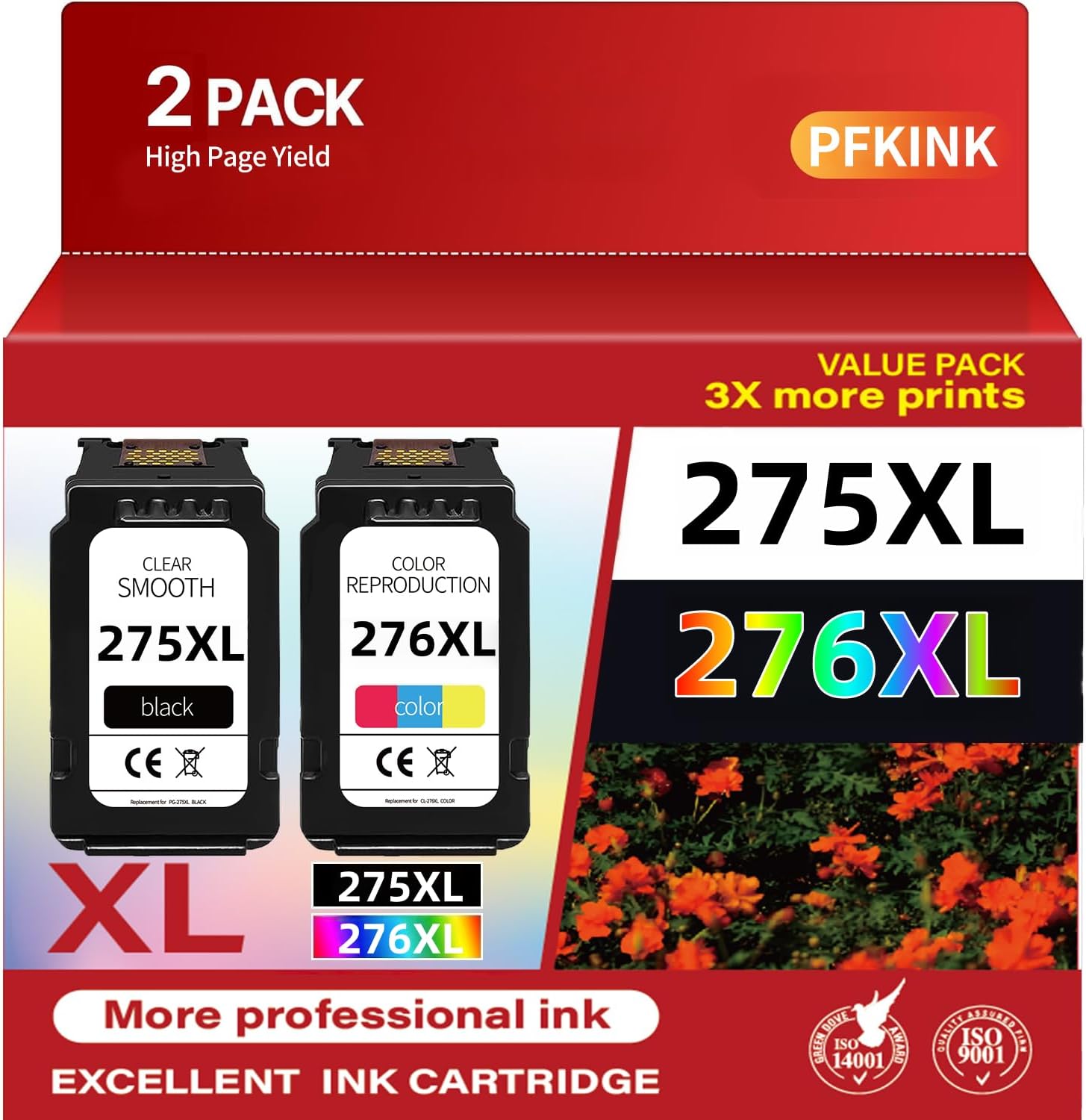 275XL 276XL Ink Cartridge Combo Pack for Canon Printers
