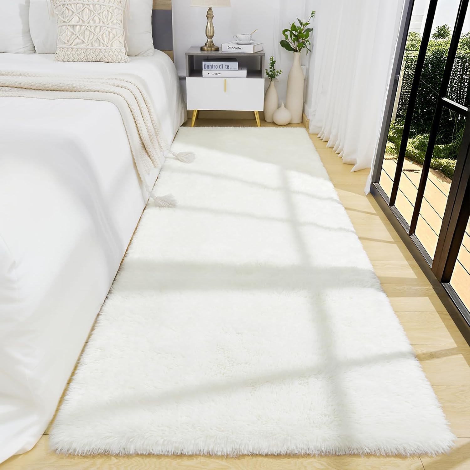 BENRON Soft Runner Rugs for Bedroom 2.6x8, Fluffy Decor