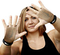 2 Hole Leather Hand Grips for Crossfit Workouts - Wrist Wraps